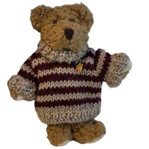 Boyds Bear with Striped Sweater 6 inch Tall